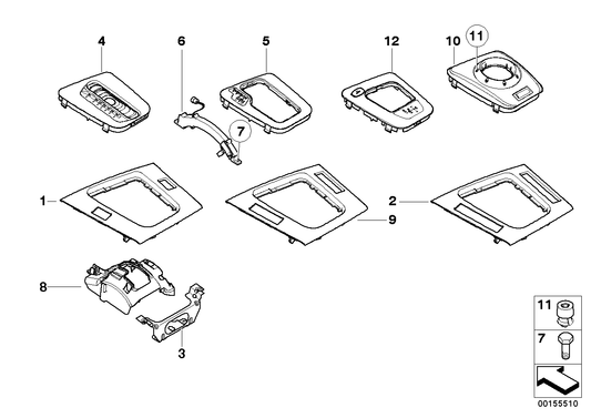 Genuine BMW 51168234712 E46 Depositing Box Bottom Panel GRAU HOCHGLANZ (Inc. 325i, 316i 1.6 & 323i) | ML Performance UK UK Car Parts