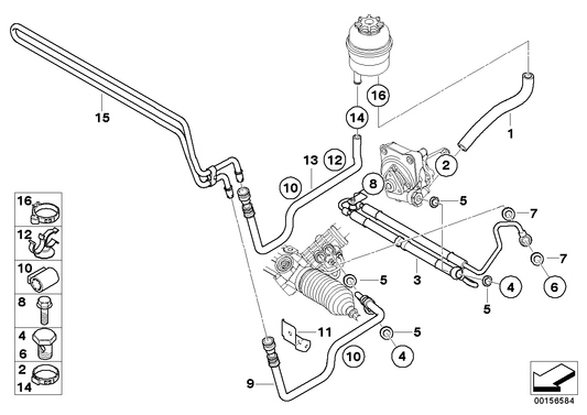 Genuine BMW 32417837016 E85 E86 Bracket, Power Steering Line (Inc. Z4 M3.2) | ML Performance UK UK Car Parts