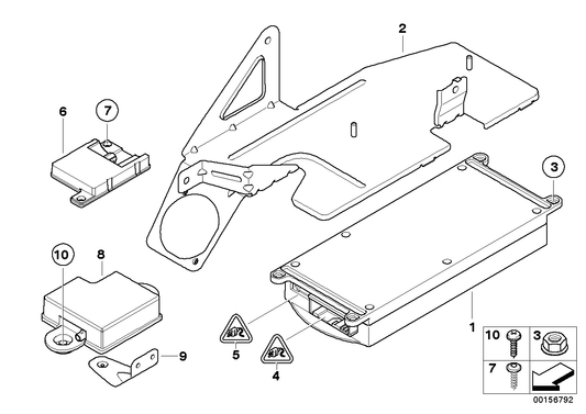 Genuine BMW 65156969560 E71 E70 Bracket For Telematics Control Module (Inc. X5) | ML Performance UK UK Car Parts