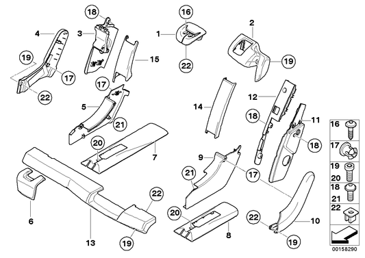 Genuine BMW 52209120178 E70 Covering Center SCHWARZ (Inc. X5) | ML Performance UK UK Car Parts