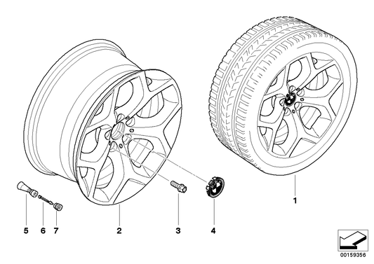 Genuine BMW 36116782916 E71 E72 Light Alloy Rim 11JX20 ET:37 (Inc. X6) | ML Performance UK UK Car Parts