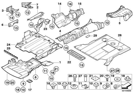Genuine BMW 51488193807 E46 Tunnel Heat Insulator (Inc. 318Ci, 330i & 323Ci) | ML Performance UK UK Car Parts
