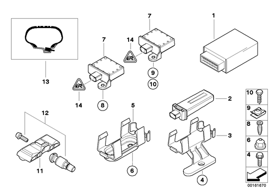 Genuine BMW 36206778392 E92 Holder, Reception Antenna Rdc (Inc. 335i, 328xi & 328i) | ML Performance UK UK Car Parts