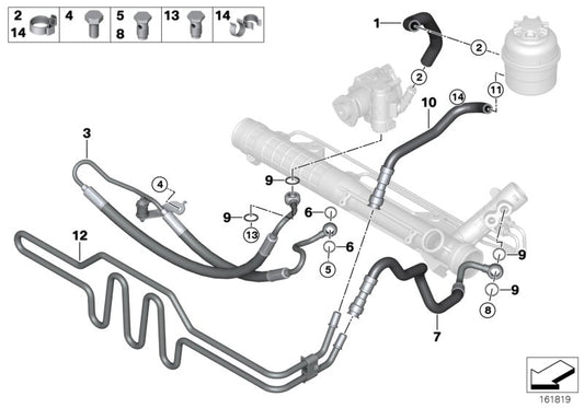 Genuine BMW 17117522052 E82 E88 E91 Power Steering Loop (Inc. X1 28iX, 320xd & 330d) | ML Performance UK UK Car Parts
