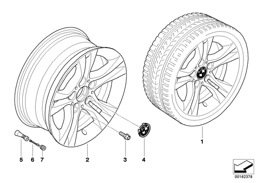 Genuine BMW 36116780907 E90 E91 Light Alloy Rim 7JX16 ET:31 (Inc. 318i, 325xi & 316i) | ML Performance UK UK Car Parts