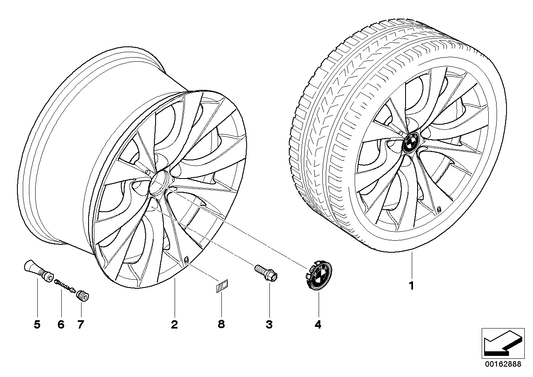 Genuine BMW 36118037349 E70 Light Alloy Rim 10JX20 ET:40 (Inc. X5) | ML Performance UK UK Car Parts
