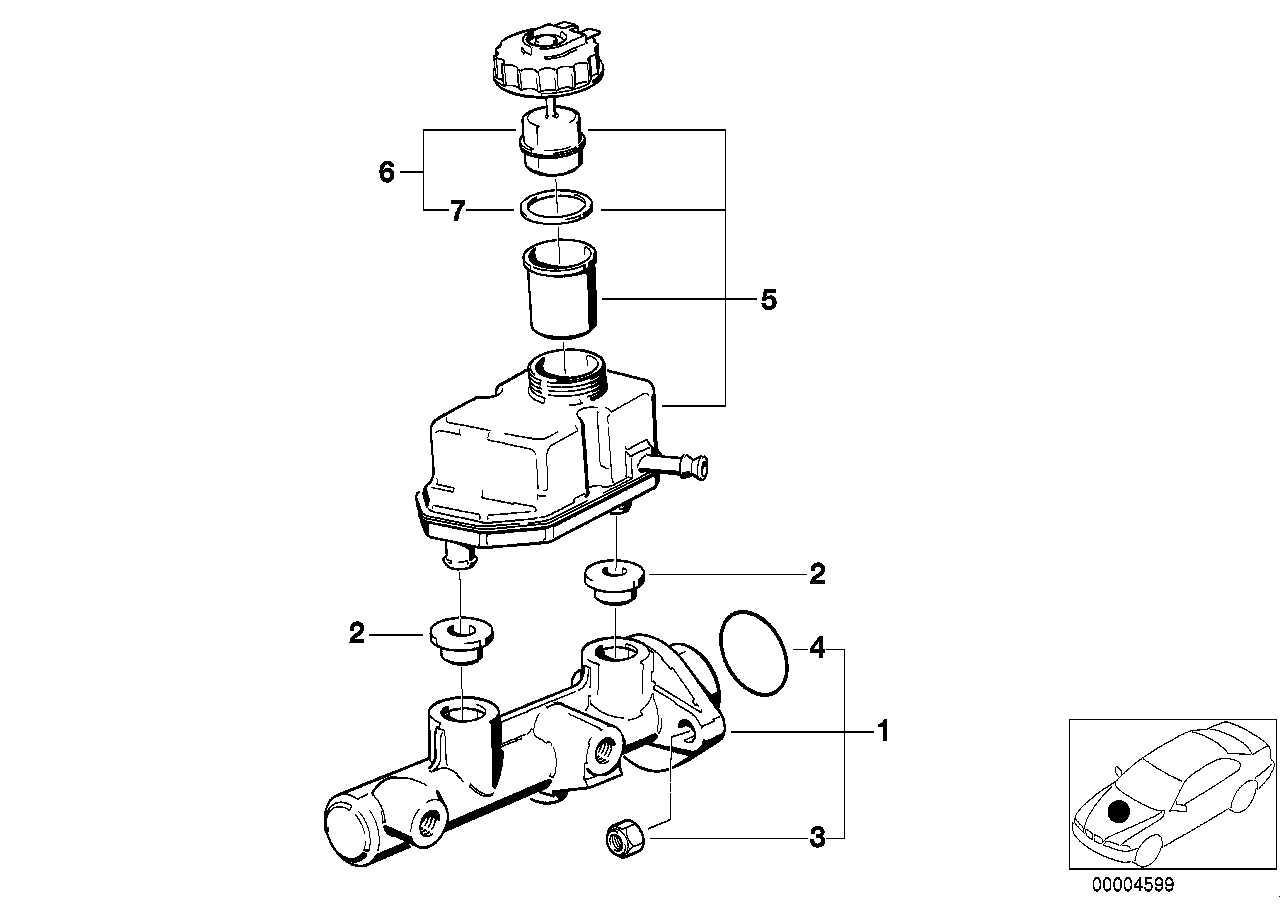Genuine BMW 34321162434 E39 E38 Cap With Warning Switch (Inc. 535i, 728iL & 740i) | ML Performance UK UK Car Parts
