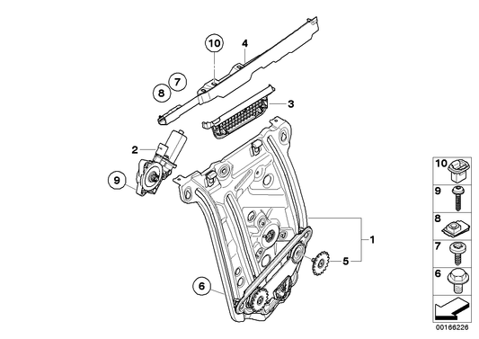 Genuine BMW 67627291451 E88 Drive, Window Lifter, Rear Left (Inc. 123d, 118i & 118d) | ML Performance UK UK Car Parts