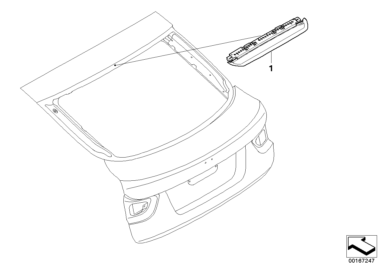 Genuine BMW 63257207825 E71 E72 Third Stoplamp White SCHWARZ (Inc. X6) | ML Performance UK UK Car Parts