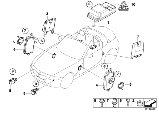 Genuine BMW 65776927765 E85 Sensor, Front Right Door (Inc. Z4 2.5i & Z4 3.0i) | ML Performance UK UK Car Parts