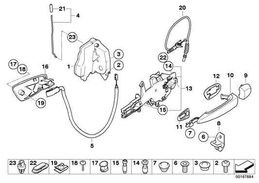 Genuine BMW 51417144549 E90 E91 Door Handle, Inside Left BEIGE (Inc. 330i, 323i & 316i) | ML Performance UK UK Car Parts