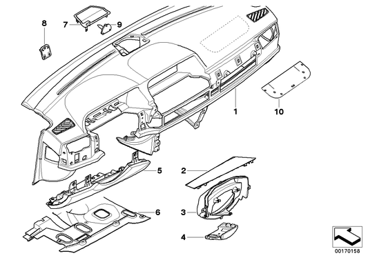 Genuine BMW 51457018227 E66 E65 E67 Instruments Combination Covering SCHWARZ (Inc. 730Ld, 730Li & 750i) | ML Performance UK UK Car Parts