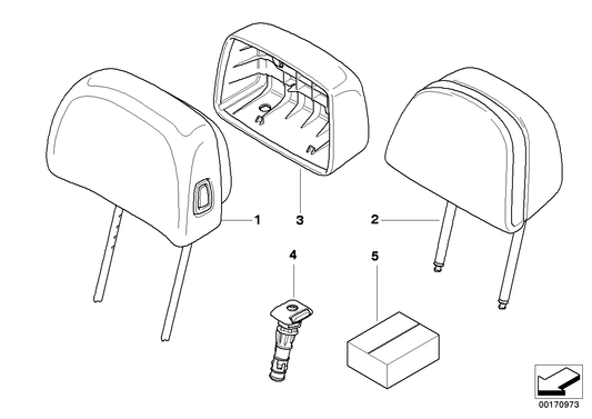 Genuine BMW 52103451808 E83 Headrest Leather SCHWARZ (Inc. X3) | ML Performance UK UK Car Parts