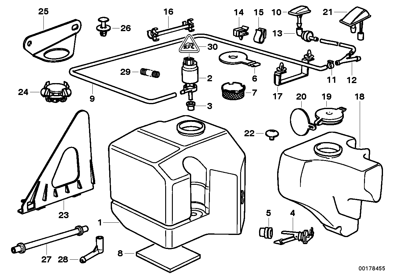 Genuine BMW 61668370834 E36 Fluid Container With Levelling Switch 2.5L (Inc. Z3)