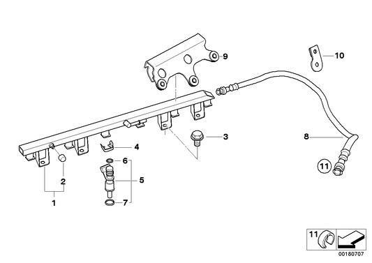 Genuine BMW 13537556954 E93 E90 E92 Injection Tube (Inc. 328xi, 328i & 128i) | ML Performance UK UK Car Parts