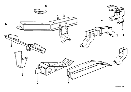 Genuine BMW 41111846624 E21 Right Side Member (Inc. 318, 316 & 320i) | ML Performance UK UK Car Parts