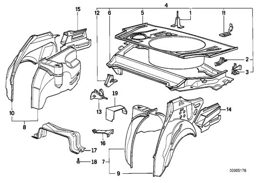 Genuine BMW 41121954680 E34 E32 Bracket Pressure Accumulator Right (Inc. 525i, 750iL & 518i) | ML Performance UK UK Car Parts