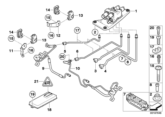 Genuine BMW 37136783673 E70 F16 Pressure Line, Valve Block M14X1,5 (Inc. X5) | ML Performance UK UK Car Parts