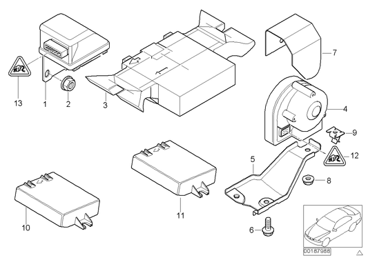 Genuine BMW 65756923209 E52 E46 E53 Inclination Indicator (Inc. X5 & 330d) | ML Performance UK UK Car Parts
