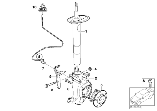 Genuine BMW 31212282880 E60 Carrier, Right (Inc. M5) | ML Performance UK UK Car Parts