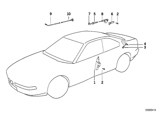 Genuine BMW 51258118647 E31 Pulling Strip F Emergency Mechanism (Inc. 840i, 840Ci & 850Ci) | ML Performance UK UK Car Parts