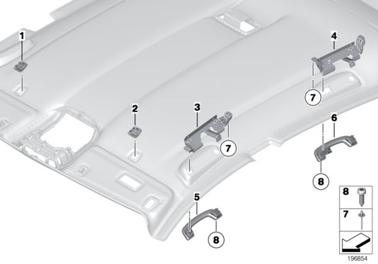 Genuine BMW 51169148989 Handle Rear Left EVERESTGRAU (Inc. 520d, 730Li & 740Li) | ML Performance UK UK Car Parts