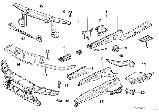 Genuine BMW 41118122547 E36 Supporting Strut, Front Wall Left (Inc. 320i, 325is & 316i) | ML Performance UK UK Car Parts