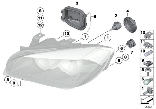 Genuine BMW 63112993431 E84 Covering Cap High Beam, Left (Inc. X1) | ML Performance UK UK Car Parts