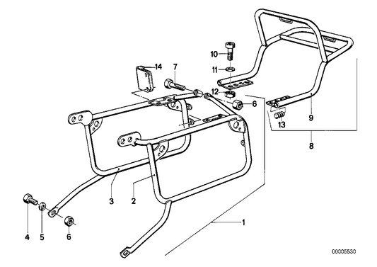 Genuine BMW 46541241576 Case Holder Right CR KRAUSERKOFFE (Inc. R90/6, R60/6) | ML Performance UK UK Car Parts