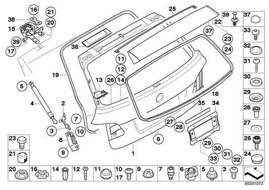 Genuine BMW 51717061467 E61 Primed Rear Spoiler (Inc. 545i, 535d & 523i) | ML Performance UK UK Car Parts