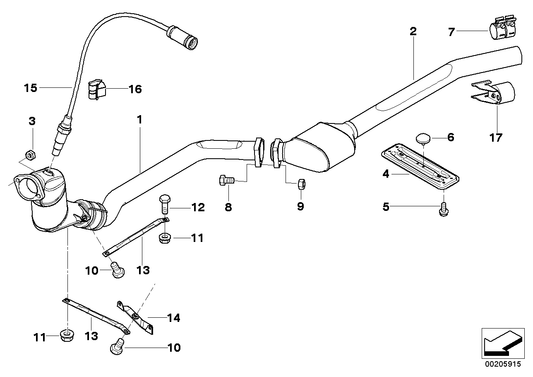 Genuine BMW 18317786347 E46 Exch Catalytic Converter Close To Engine (Inc. 318d & 320d) | ML Performance UK UK Car Parts