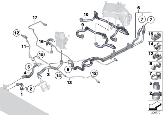 Genuine BMW 17127591098 Supply Hose (Inc. 760i, 760LiS & 760Li) | ML Performance UK UK Car Parts
