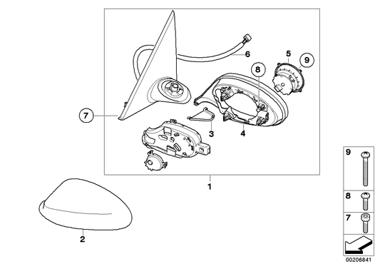 Genuine BMW 51167268196 E93 E92 Heated Outside Mirror, Right (Inc. 328xi, 330xd & 316i) | ML Performance UK UK Car Parts