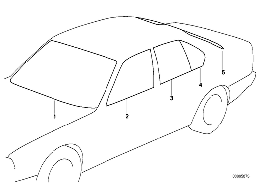 Genuine BMW 51348127766 E32 Door Window Green Rear Right (Inc. 740iL, 730iL & 735iL) | ML Performance UK UK Car Parts