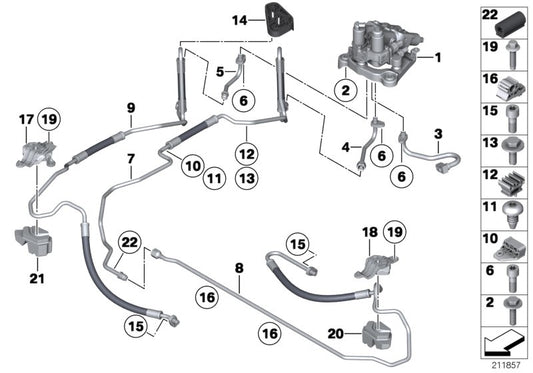 Genuine BMW 37136775208 Pressure Line, Valve Block (Inc. 730Ld, 535d & 730d) | ML Performance UK UK Car Parts