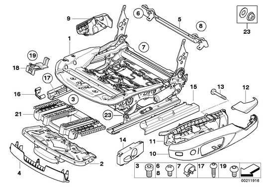 Genuine BMW 52106959296 E92 Electrical Seat Mechanism, Right (Inc. 335i, 320xd & 323i) | ML Performance UK UK Car Parts