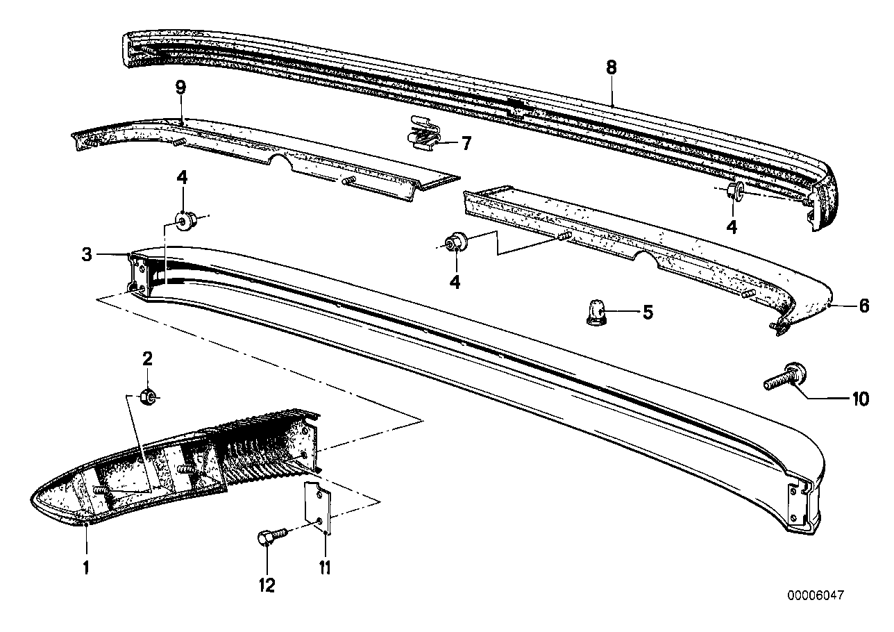 Genuine BMW 51121880496 E21 Bumper Rear Center (Inc. 320i) | ML Performance UK UK Car Parts