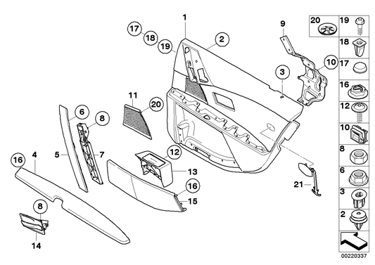 Genuine BMW 51427133254 E60 E61 Armrest, Right GRAU (Inc. 545i, 550i & 530d) | ML Performance UK UK Car Parts