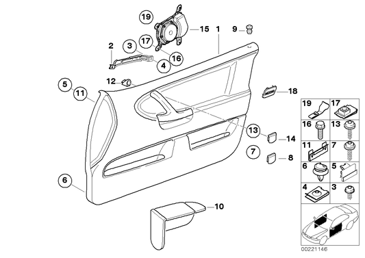 Genuine BMW 51418172356 E36 Right Door Handle Cap SAFRANGELB (Inc. 325i, 320i & 323i) | ML Performance UK UK Car Parts