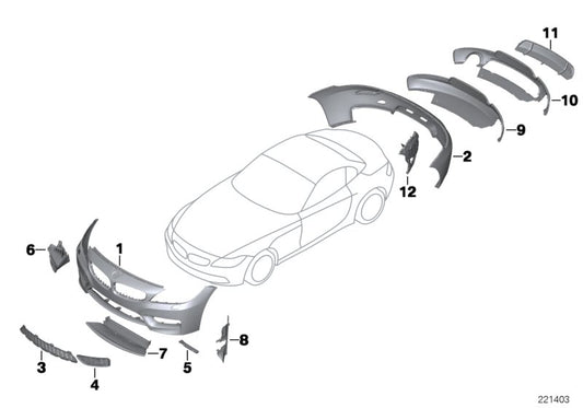 Genuine BMW 51122158797 E89 Trim, Diffusor Nozzle, Hp, Primed, Top ZWEIBORDIG (Inc. Z4 35i & Z4 35is) | ML Performance UK UK Car Parts