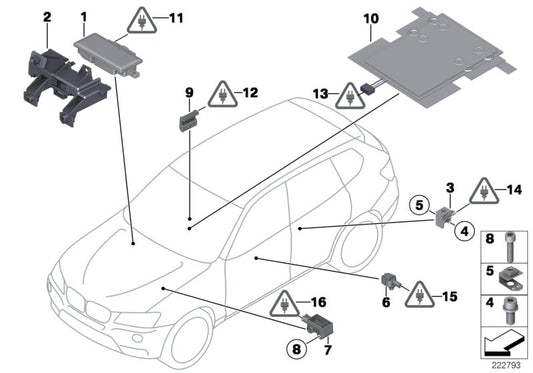 Genuine BMW 65779226797 F25 F26 Sensor, Driver's Seat (Inc. X3 & X4 28iX) | ML Performance UK UK Car Parts