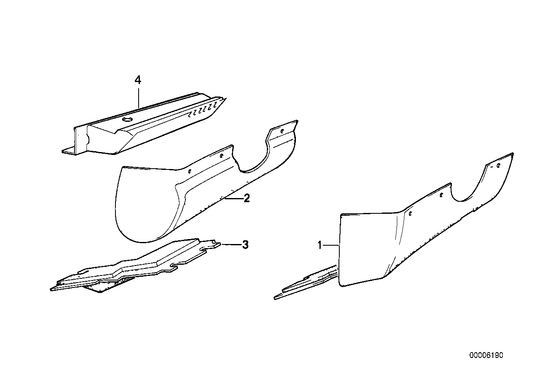 Genuine BMW 51451885731 E30 Trim Panel Lower Left (Inc. M3, 318i & 318is) | ML Performance UK UK Car Parts