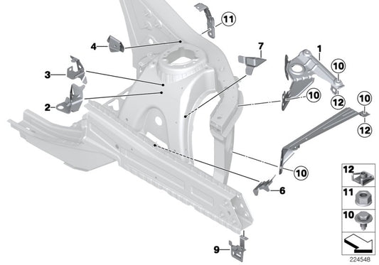 Genuine BMW 41117267093 F25 F26 Aggregate Support Bracket (Inc. X4 & X3 20i) | ML Performance UK UK Car Parts