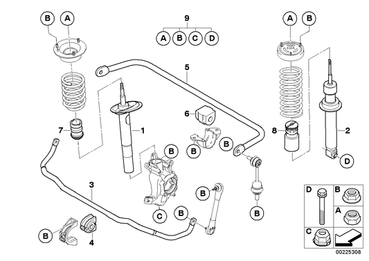 Genuine BMW 31357905312 E60 E61 Stabilizer, Front D=25,6mm (Inc. 535i, 525d & 545i) | ML Performance UK UK Car Parts