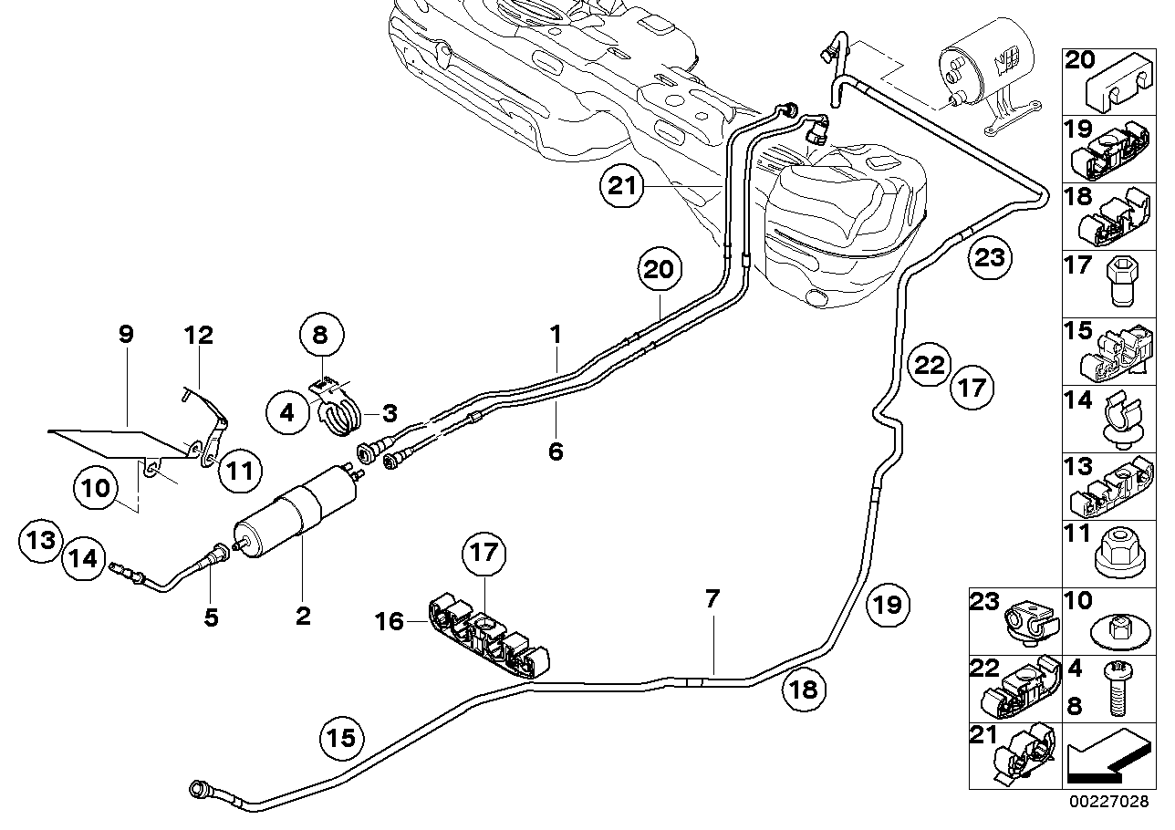Genuine BMW 16127193399 E82 E87 E90 Clip (Inc. 335i, X1 20i & 120i) | ML Performance UK UK Car Parts