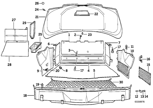 Genuine BMW 51478108368 E31 Panel Wheel Housing Part.Trunk Right SCHIEFER (Inc. 850Ci) | ML Performance UK UK Car Parts