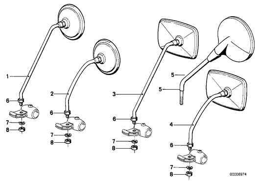 Genuine BMW 51162302175 Mirror Left EG SCHWARZ (Inc. R45, R 100 GS) | ML Performance UK UK Car Parts