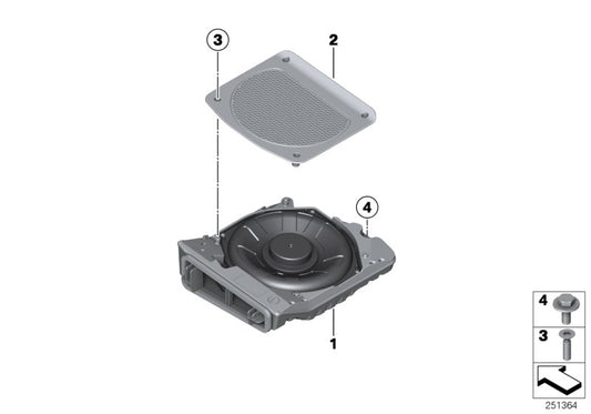 Genuine BMW 65139210152 F83 Central Bass, Right HARMAN KARDON (Inc. M3, M4 CS & 330i) | ML Performance UK UK Car Parts