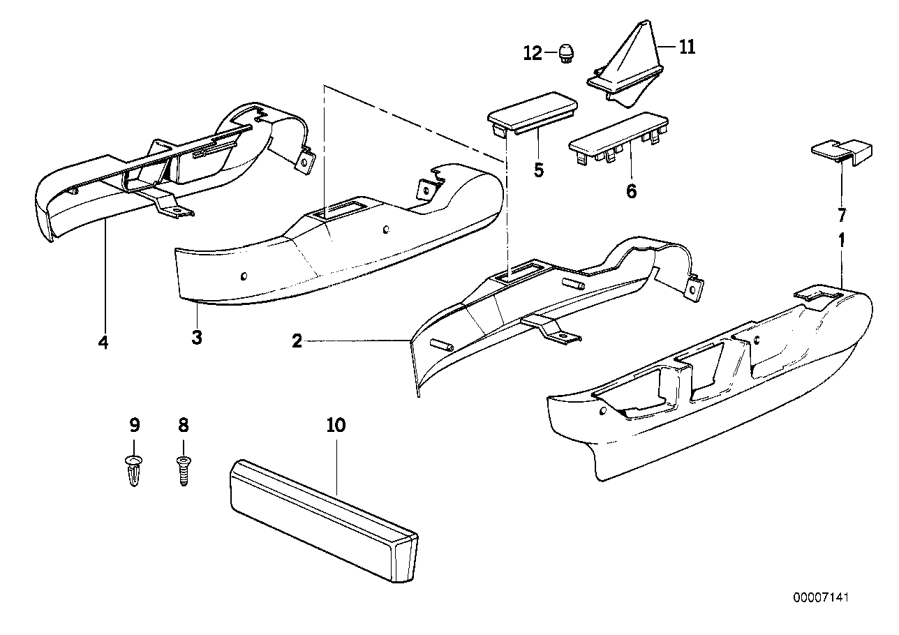 Genuine BMW 52101950213 E34 E32 Covering Outer Left INDIGO (Inc. 525i, 540i & 750iL) | ML Performance UK UK Car Parts