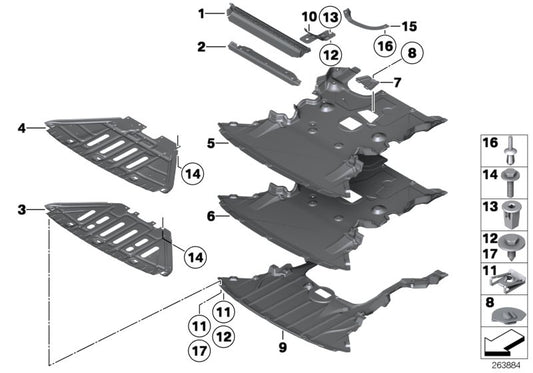 Genuine BMW 51752990573 E84 Underhood Shield (Inc. X1) | ML Performance UK UK Car Parts